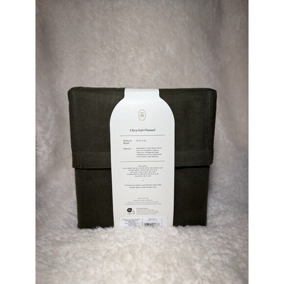 Threshold Ultra Soft Flannel Sheet Set Twin/Twin XL- Green - Picture 6 of 6